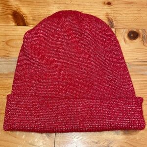 Sparkly red beanie
